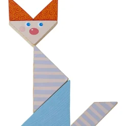 HABA Arranging Game Funny Faces Tangram Wooden Tiles< Wooden Building Blocks