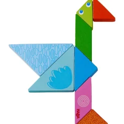 HABA Arranging Game Funny Faces Tangram Wooden Tiles< Wooden Building Blocks