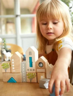 HABA Bad Rodach 18 Piece Wooden Building Blocks< Wooden Stacking Toys & Arranging Games