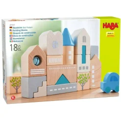 HABA Bad Rodach 18 Piece Wooden Building Blocks< Wooden Stacking Toys & Arranging Games