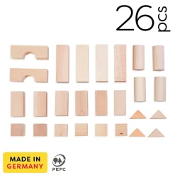 HABA Basic Building Blocks 26 Piece Starter Set< Shape Sorters + Stacking Toys