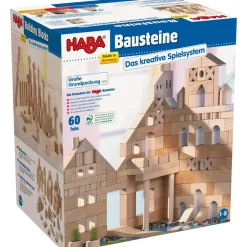 HABA Basic Building Blocks 60 Piece Large Starter Set< Wooden Stacking Toys & Arranging Games