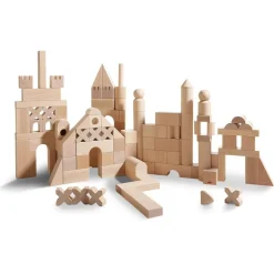 HABA Basic Building Blocks 102 Piece Extra Large Wooden Starter Set< Wooden Stacking Toys & Arranging Games