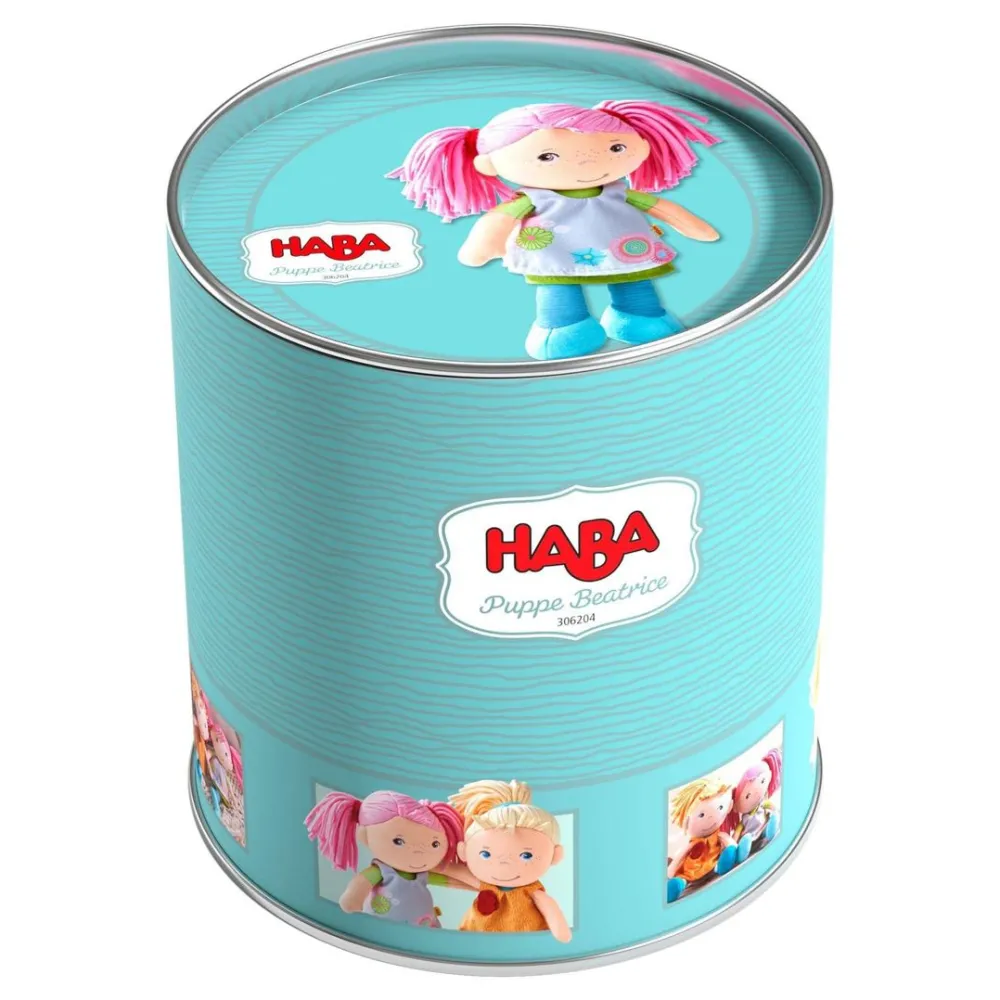 HABA Beatrice 8" Soft Baby Doll In Gift Tin< Plush Dolls