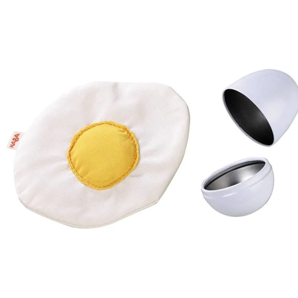 HABA Biofino Fried Egg With Shell Soft Play Food< Pretend Play Food