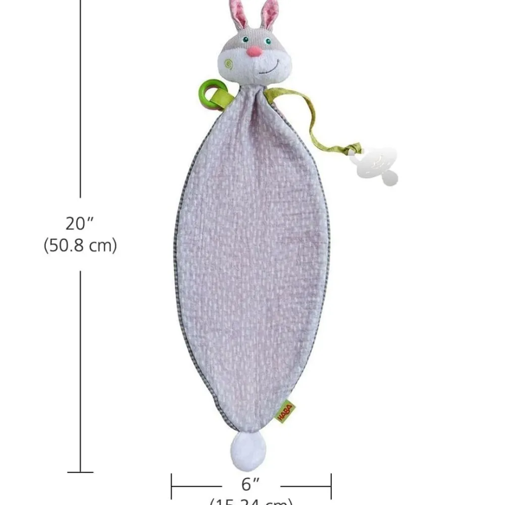 HABA Bunny Lovey Baby Blankie< Plush Baby Toys
