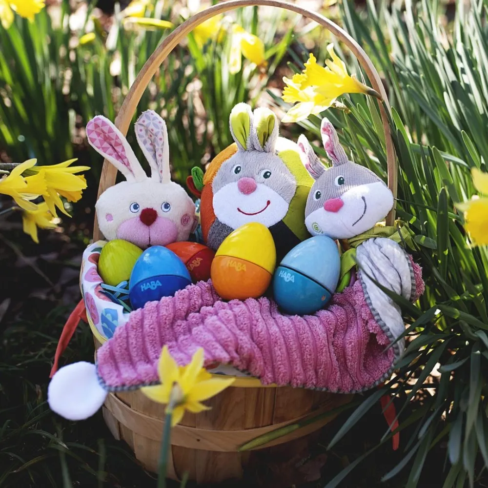 HABA Bunny Lovey Baby Blankie< Plush Baby Toys