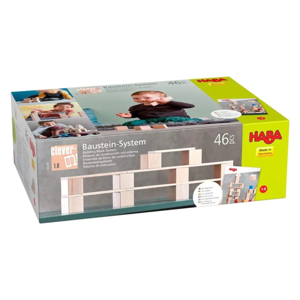 HABA Clever Up! Building Block System 1.0< Wooden Building Blocks