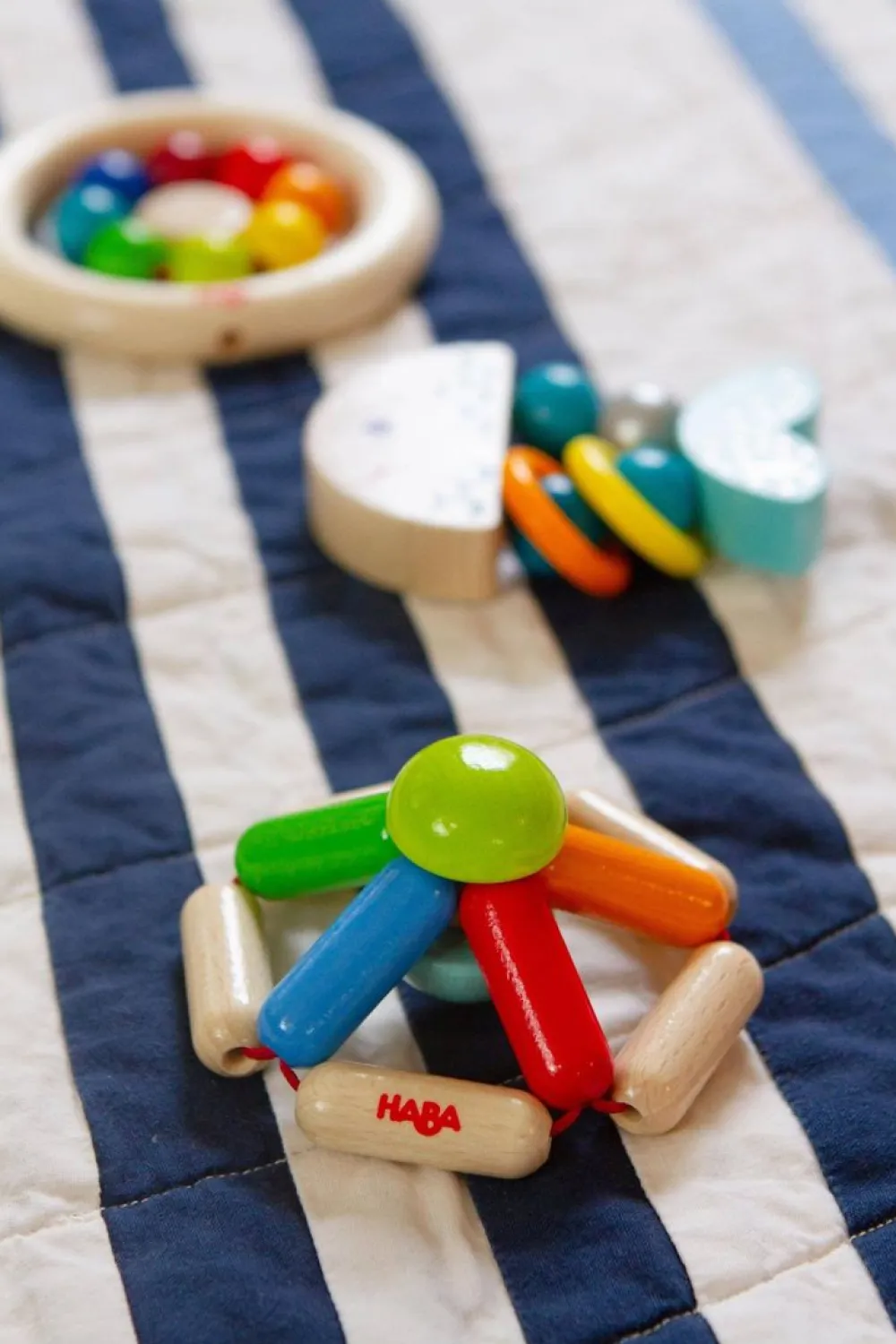 HABA Color Carousel Wooden Baby Rattle< Grasping + Teething Toys