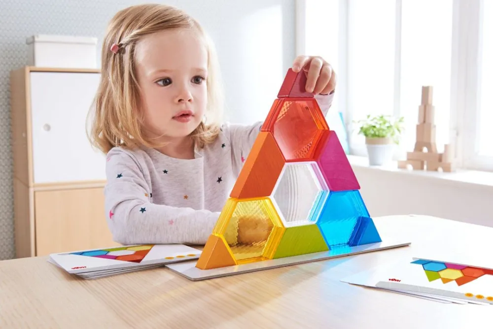 HABA Color Crystals 15 Piece Stacking Game< Shape Sorters + Stacking Toys
