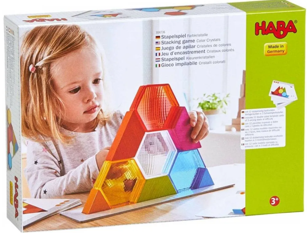 HABA Color Crystals 15 Piece Stacking Game< Shape Sorters + Stacking Toys