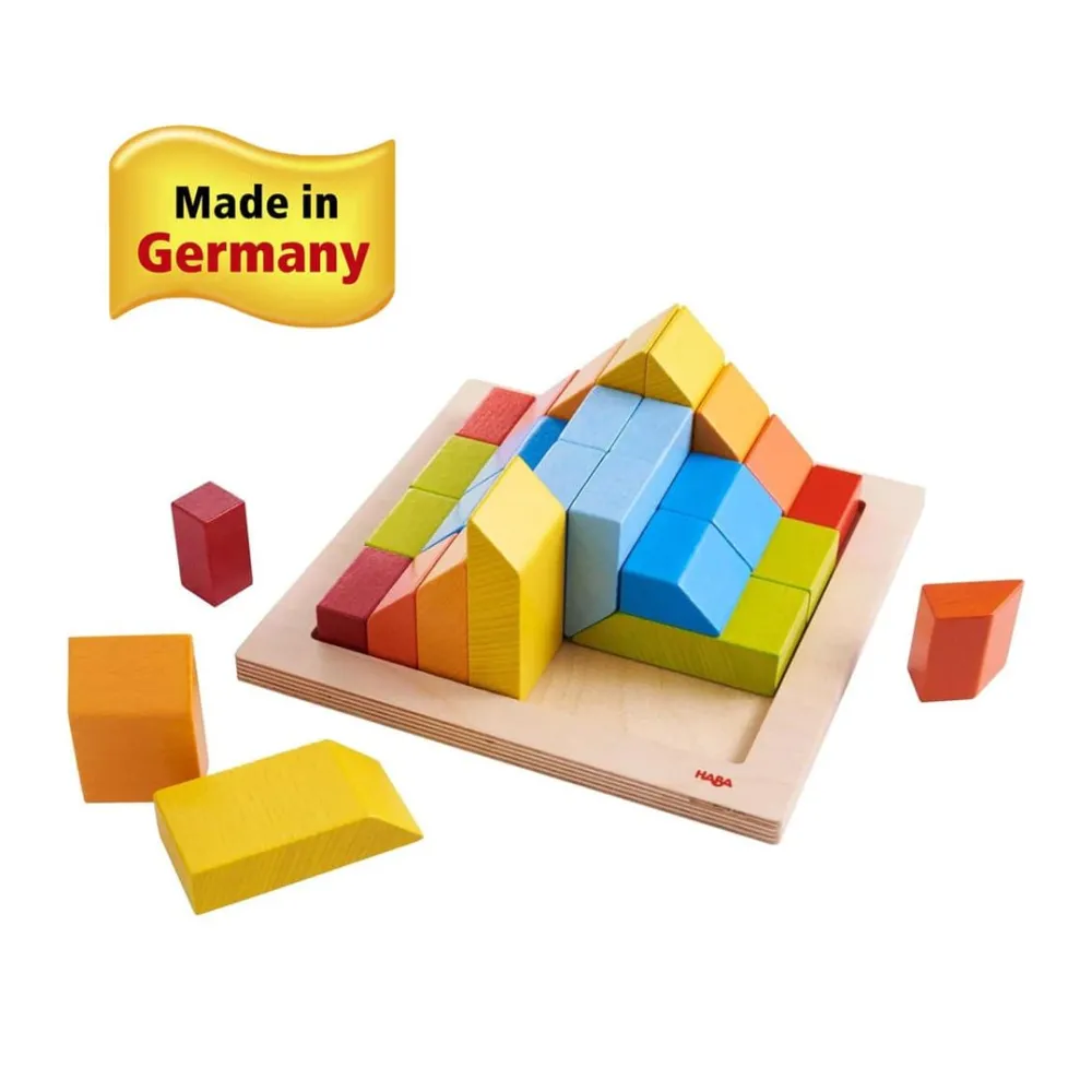 HABA Creative Stones 3D Wooden Arranging Blocks< Shape Sorters + Stacking Toys