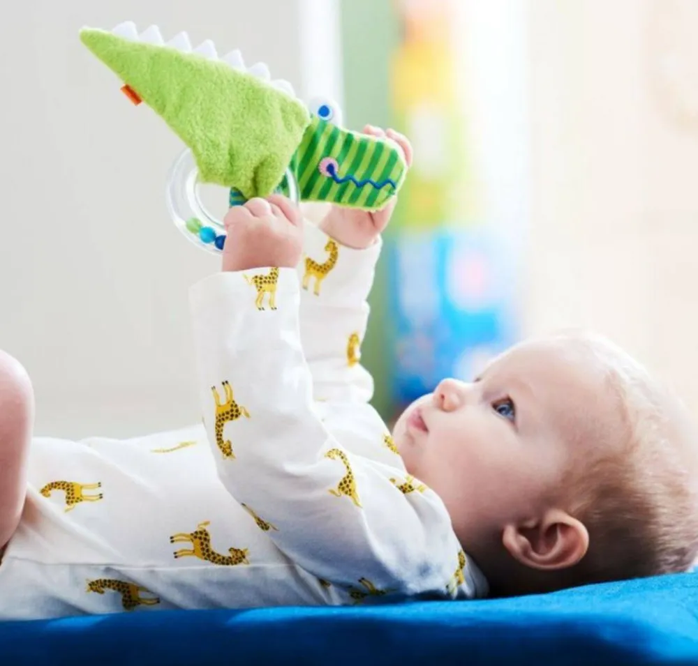 HABA Crocodile Rattle With Removable Teething Ring< Grasping + Teething Toys