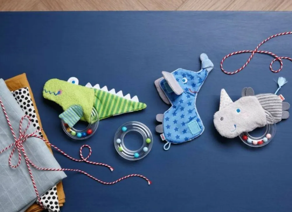 HABA Crocodile Rattle With Removable Teething Ring< Grasping + Teething Toys