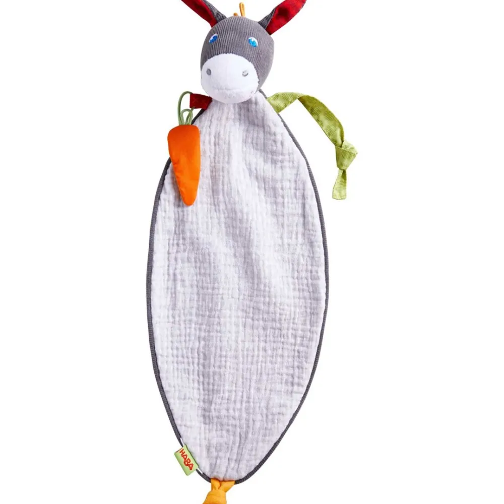 HABA Cuddly Donkey Snuggly Lovey Baby Blankie< Plush Baby Toys