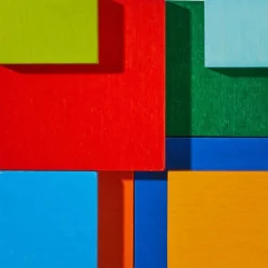 HABA 3D Rainbow Cube Arranging Game< Wooden Building Blocks