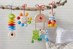 HABA Dangling Figure Bear Stroller & Crib Toy< Hanging Baby Toys + Mobiles