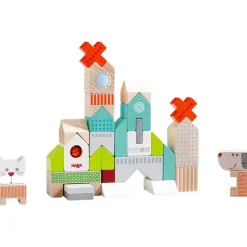 HABA Dog And Cat Building Block Set< Wooden Building Blocks