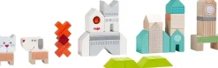HABA Dog And Cat Building Block Set< Wooden Building Blocks
