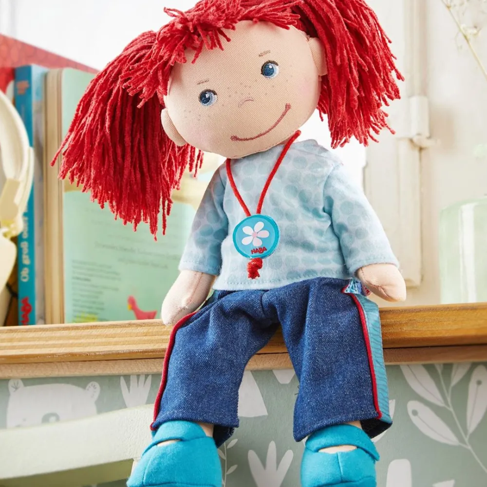 HABA Dress Set Jeans For 12" Soft Dolls< Doll Clothes + Accessories