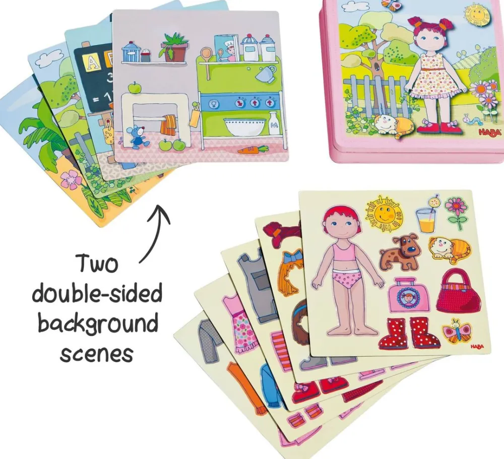 HABA Dress-Up Doll Lilli Magnetic Game< Lacing Toys + Motor Skills