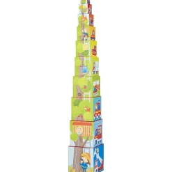 HABA Fire Brigade Sturdy Cardboard Stacking Cubes< Shape Sorters + Stacking Toys