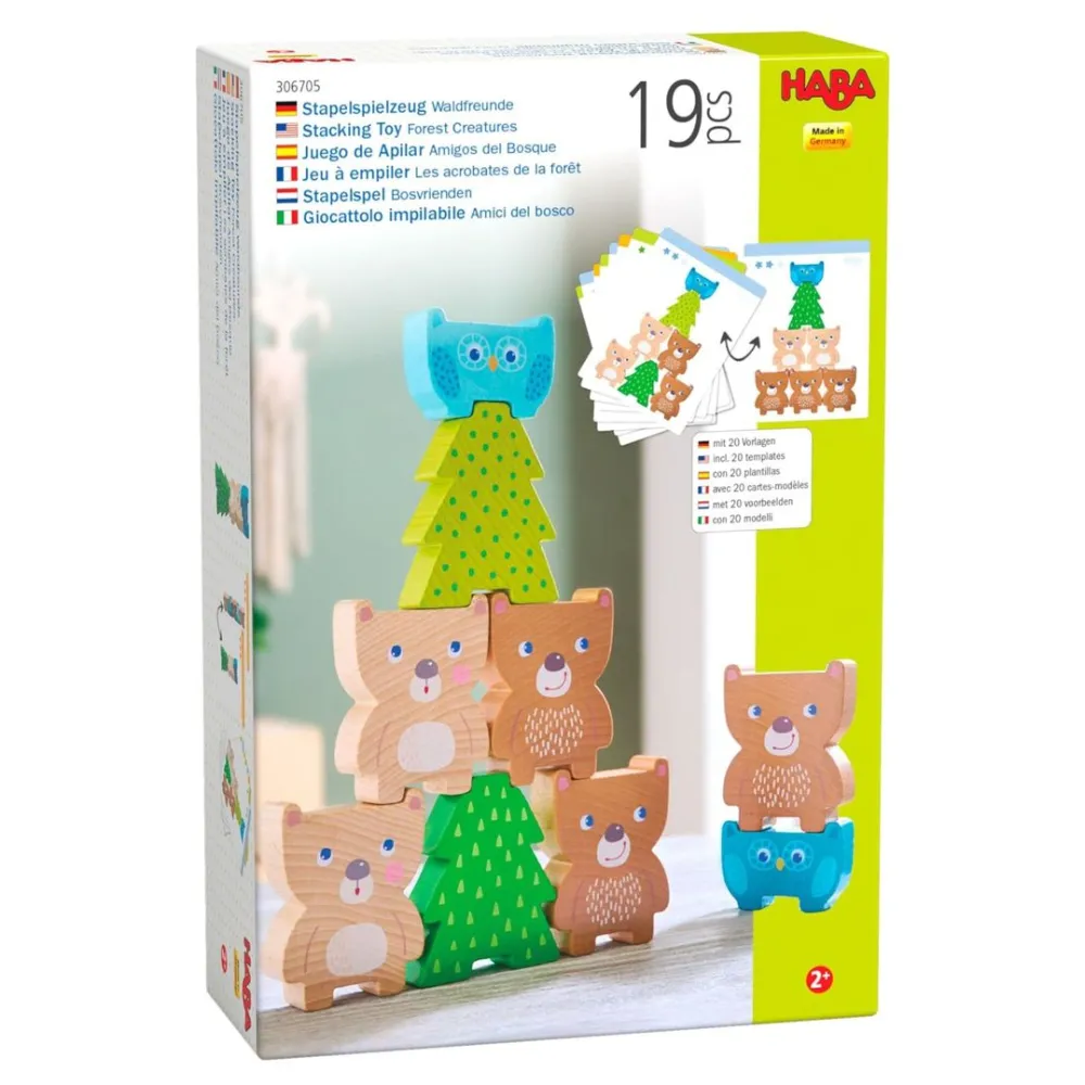 HABA Forest Friends Stacking Toy< Wooden Building Blocks