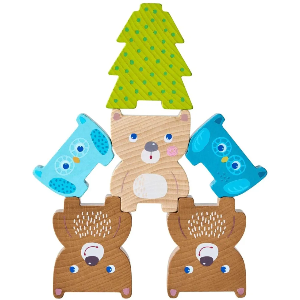 HABA Forest Friends Stacking Toy< Wooden Building Blocks