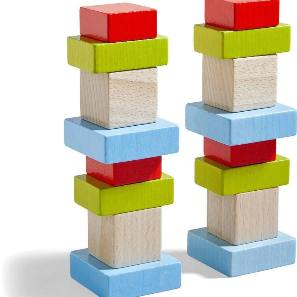 HABA Four By Four 3D Arranging Game Wooden Building Blocks< Wooden Stacking Toys & Arranging Games