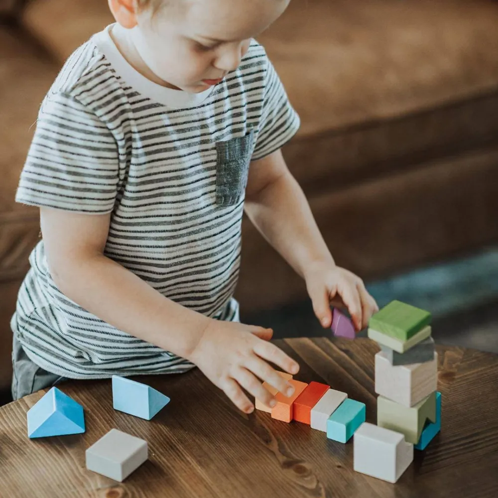 HABA Four By Four 3D Arranging Game Wooden Building Blocks< Wooden Stacking Toys & Arranging Games