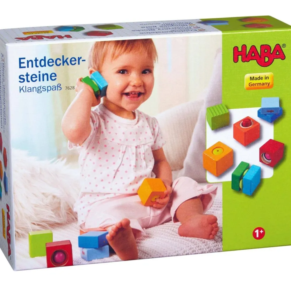 HABA Fun With Sounds Wooden Discovery Blocks< Musical Toys