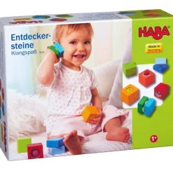HABA Fun With Sounds Wooden Discovery Blocks< Wooden Building Blocks