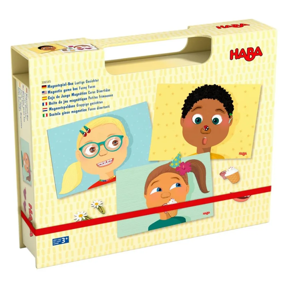 HABA Funny Faces Magnetic Game Box< Lacing Toys + Motor Skills