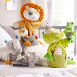 HABA Glove Puppet Crocodile With Baby Hatchling Finger Puppet< Puppets