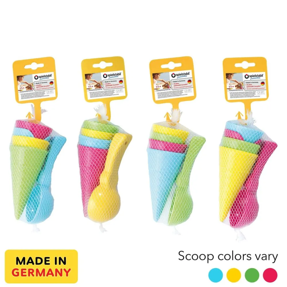HABA Ice Cream 5 Piece Set With 4 Cones And A Scoop< Spielstabil Outdoor Toys