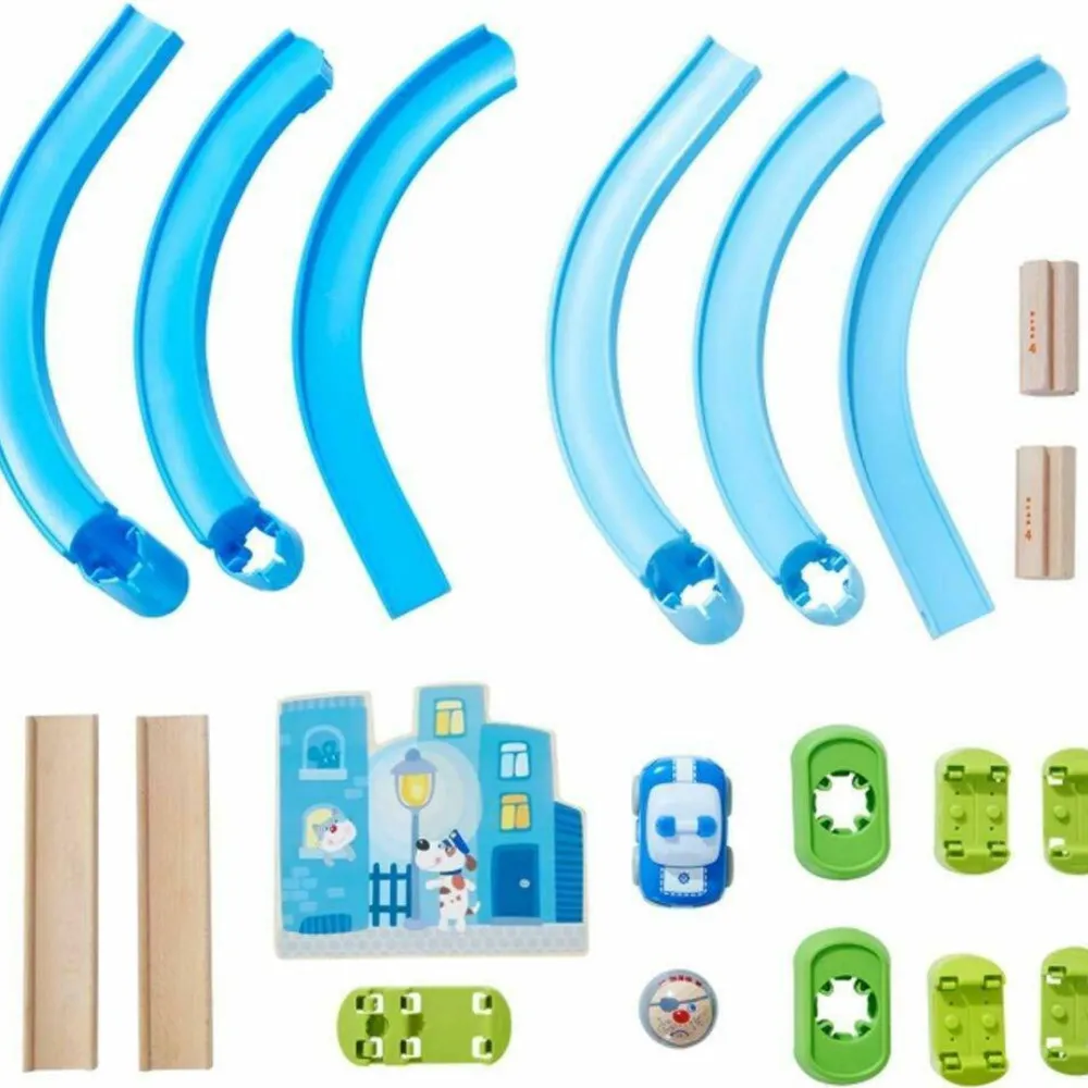HABA Kullerbu Police Chase 16 Piece Play Set< Kullerbu Track System