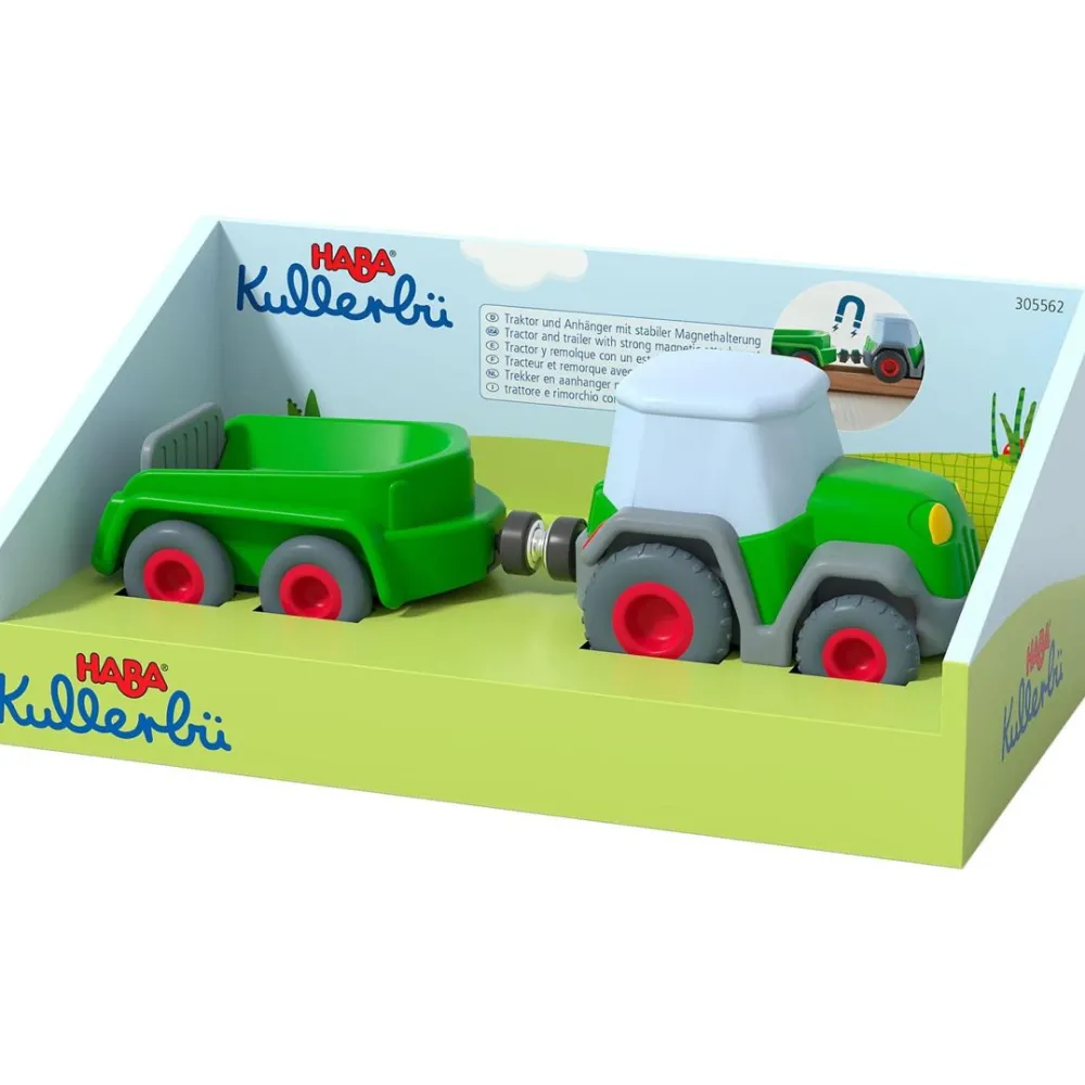 HABA Kullerbu Tractor And Trailer With Momentum Motor< Kullerbu Track System