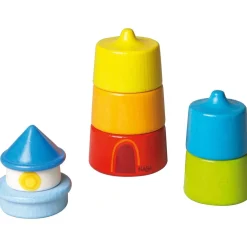 HABA Lighthouse Wooden Rainbow Stacker< Shape Sorters + Stacking Toys