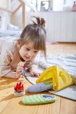 HABA Little Friends Camping Trip Play Set With Sleeping Bags< Little Friends Play Sets