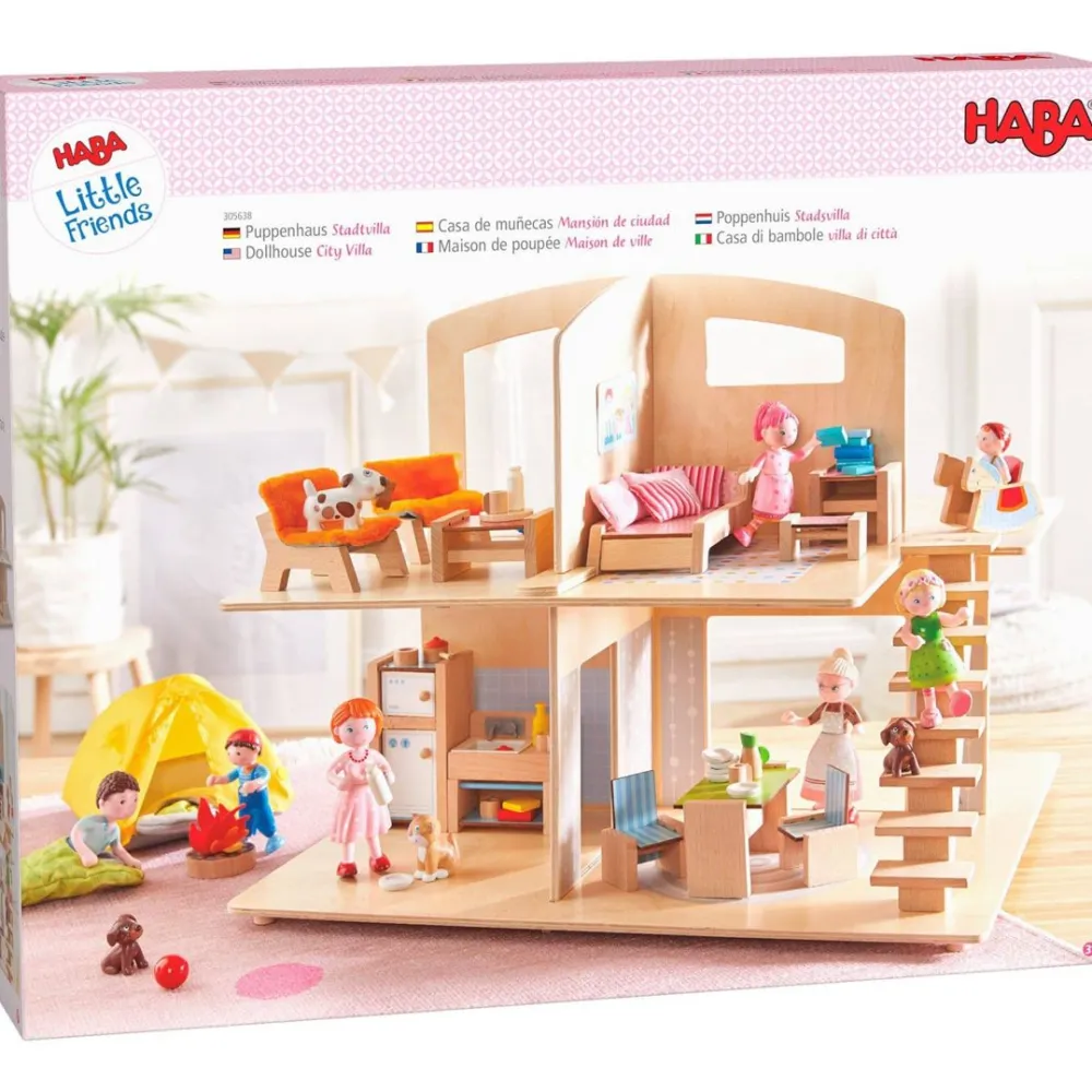 HABA Little Friends Dollhouse Town Villa With Furniture< Little Friends Buildings