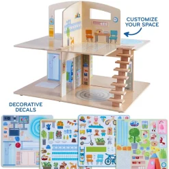 HABA Little Friends Family Fun Dollhouse Bundle With Doghouse< Little Friends Play Sets