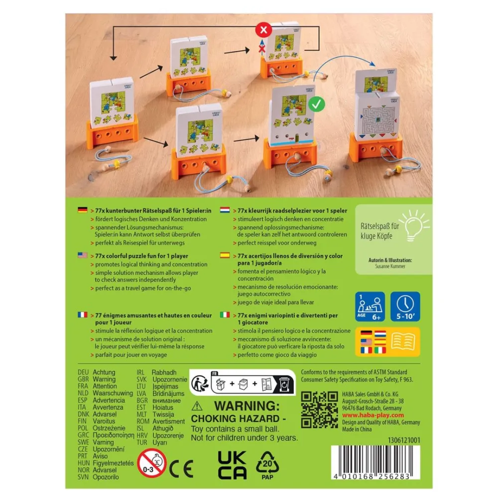 HABA Logic! Case Starter Set 6+< Lacing Toys + Motor Skills