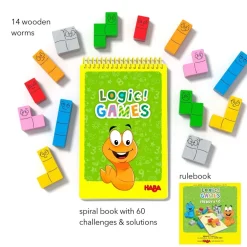 HABA Logic! Games: Happy Worms< Matching + Memory Games