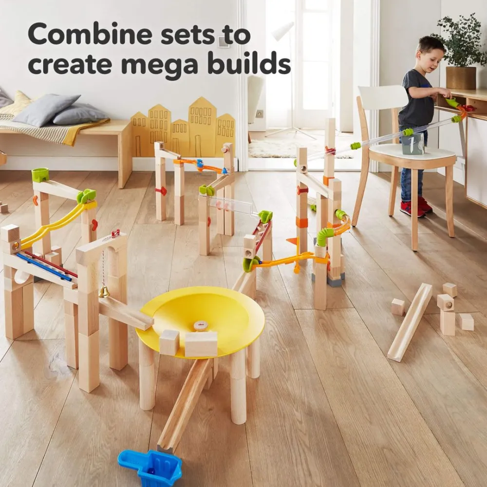 HABA Marble Run Master Construction Set< Wooden Marble Runs