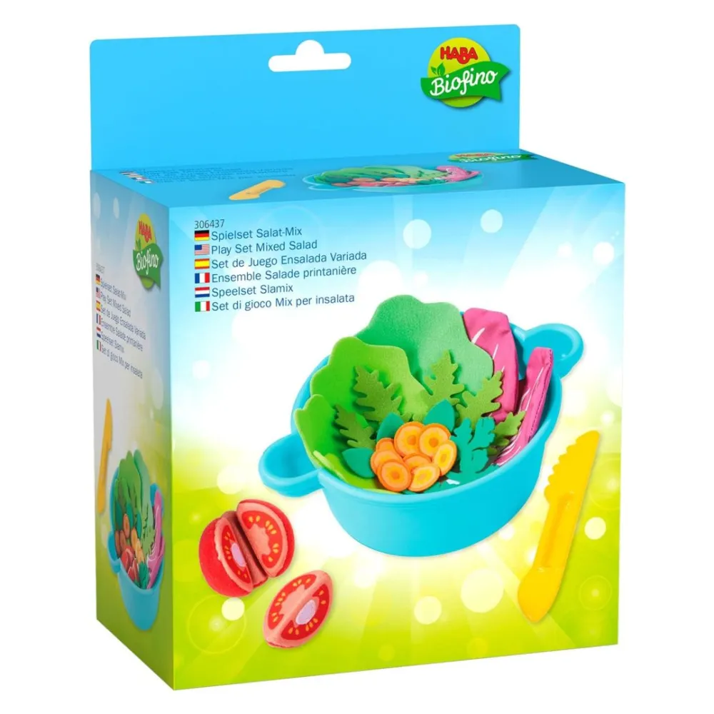 HABA Mixed Salad Bowl With Felt Veggies< Pretend Play Food