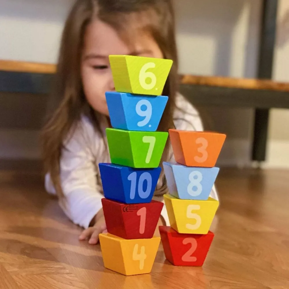 HABA Numbers Farm Wooden Arranging Game< Wooden Stacking Toys & Arranging Games
