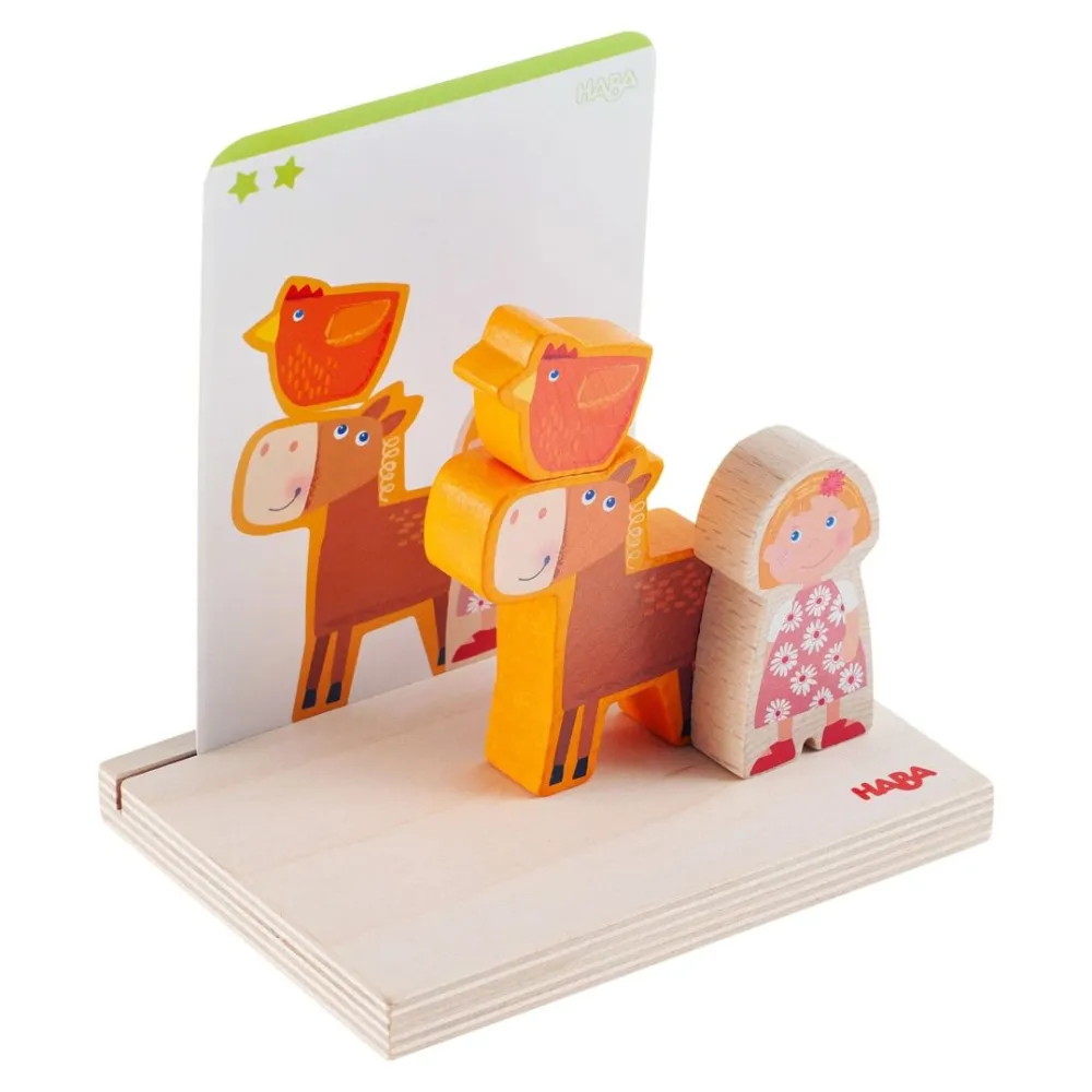 HABA On The Farm Stacking Toy< Wooden Stacking Toys & Arranging Games