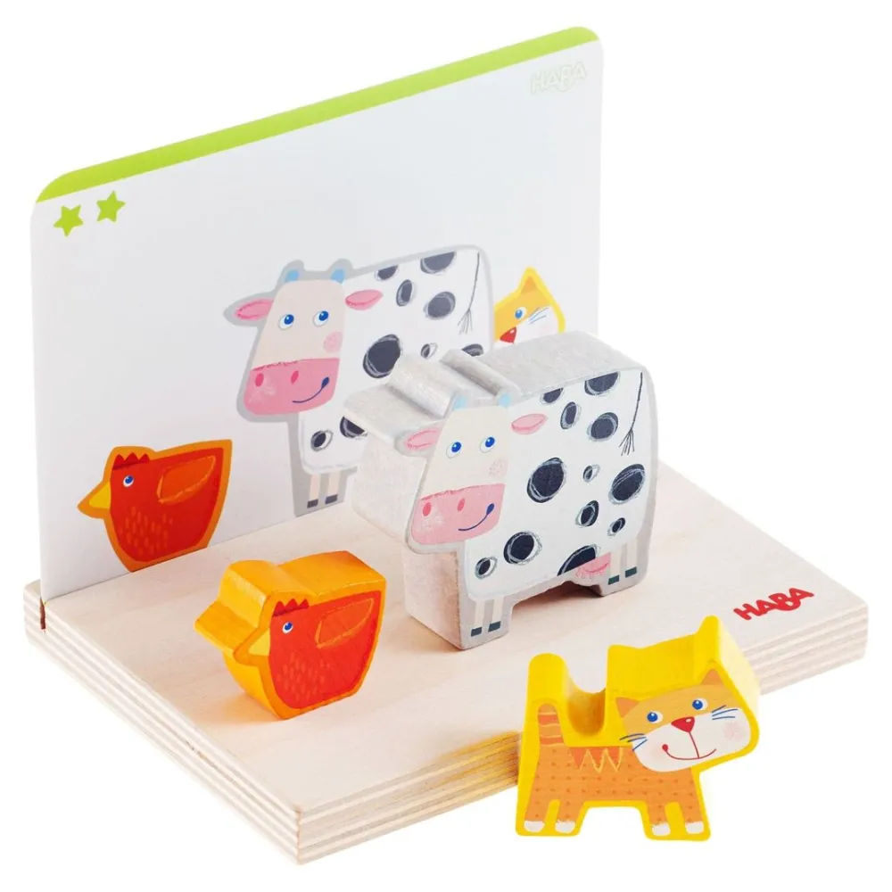 HABA On The Farm Stacking Toy< Wooden Stacking Toys & Arranging Games