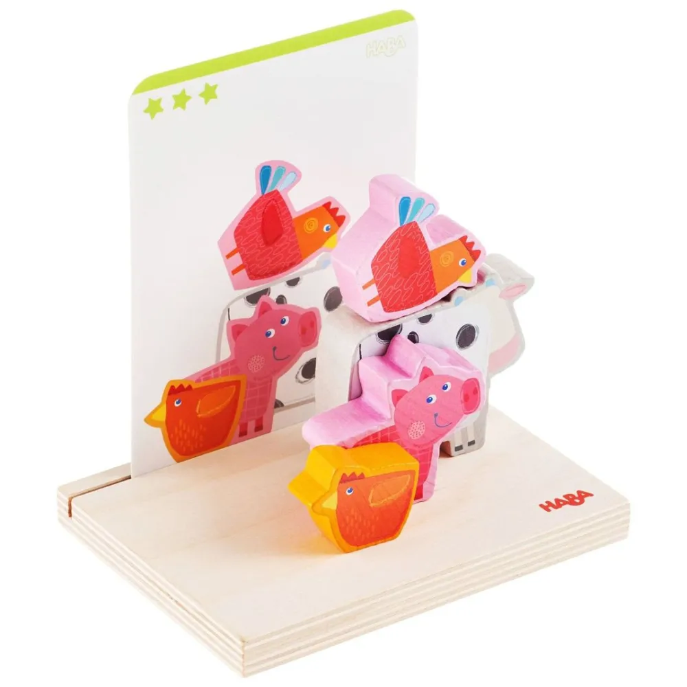 HABA On The Farm Stacking Toy< Wooden Stacking Toys & Arranging Games