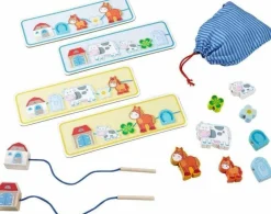 HABA On The Farm Threading Game< Lacing Toys + Motor Skills